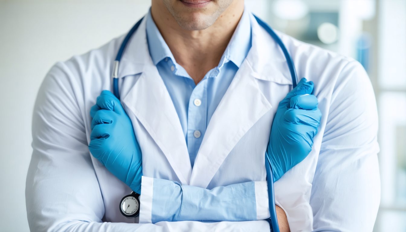 Doctor discussing erectile dysfunction treatment options with a patient in a clinic setting